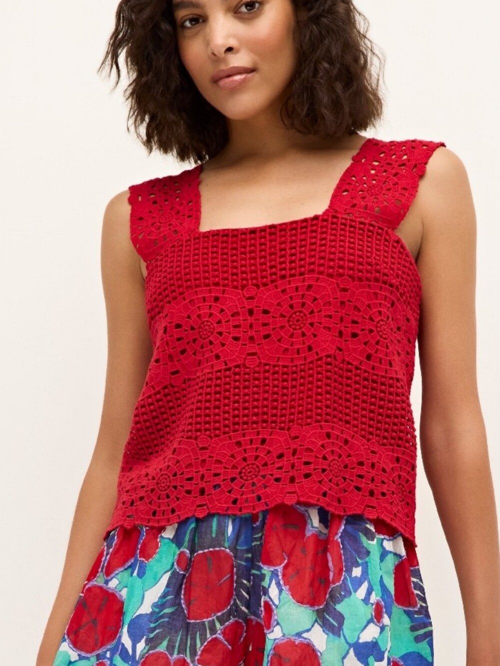 Nwt Keeley Red Eyelet Top Marie Oliver Sz Small